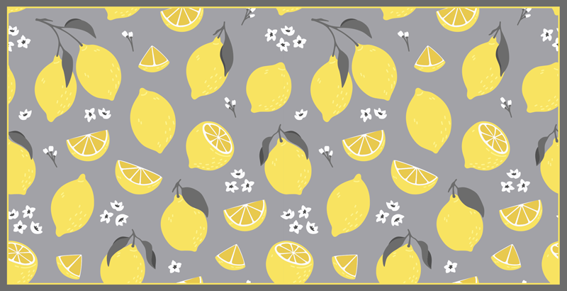 Lemon Slice Concept kitchen vinyl carpet - TenStickers