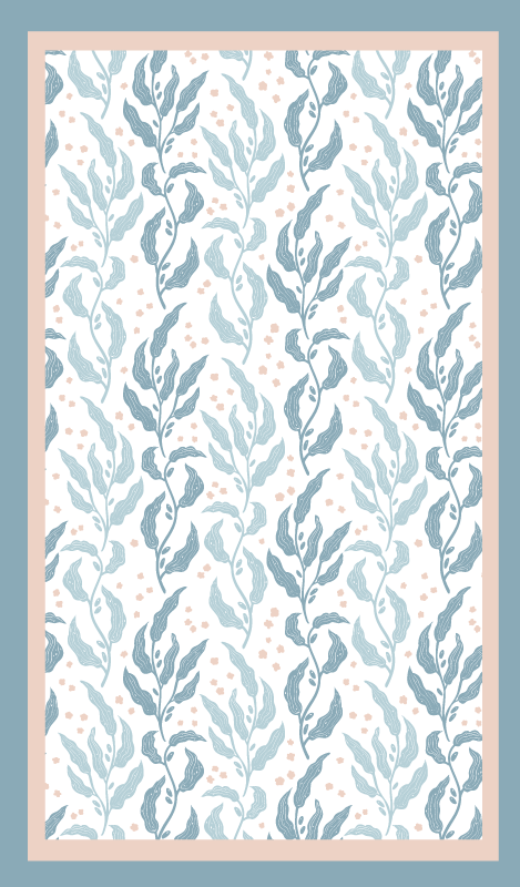 Subtle Leaf Pattern floral vinyl carpet - TenStickers