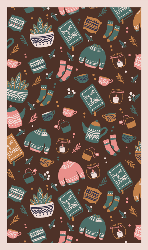 Cozy living essentials teen vinyl carpet - TenStickers