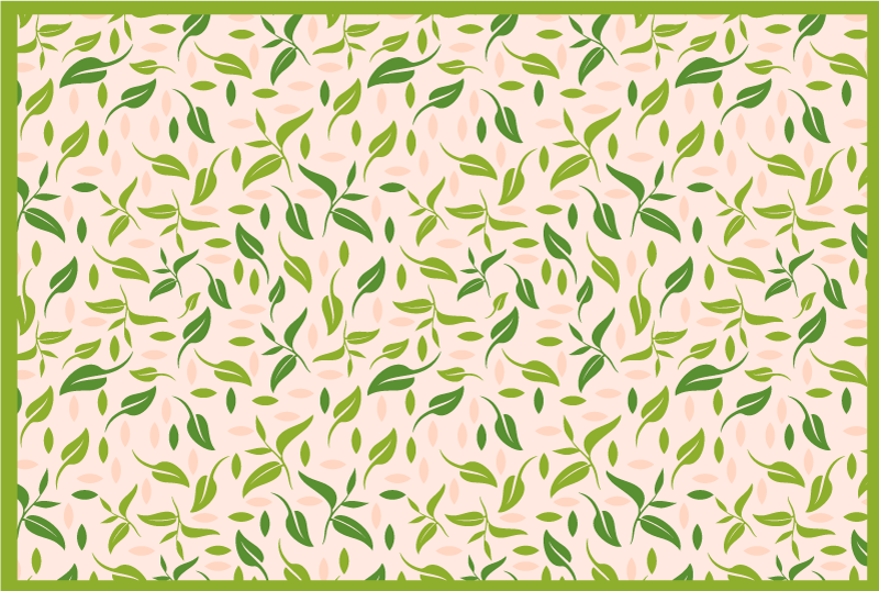 LEAFY PATTERN ACCENTS floral vinyl carpet - TenStickers