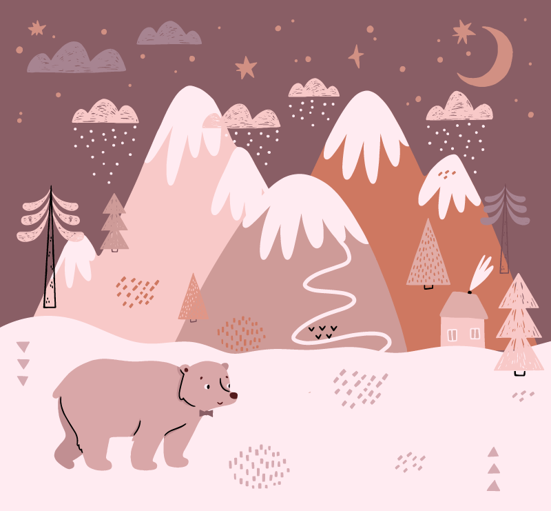 Winter Landscape Comfort kids vinyl carpet - TenStickers