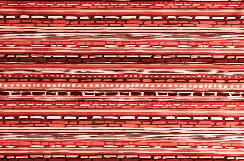Abstract Red Lines striped vinyl carpet - TenStickers