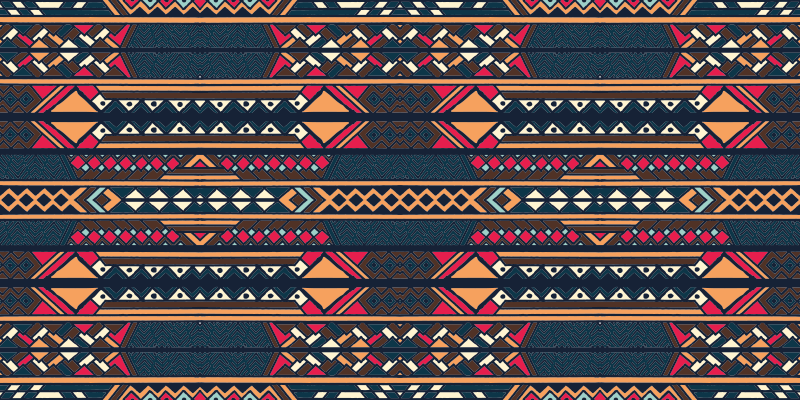 Tribal Pattern Motif ethnic vinyl carpet - TenStickers