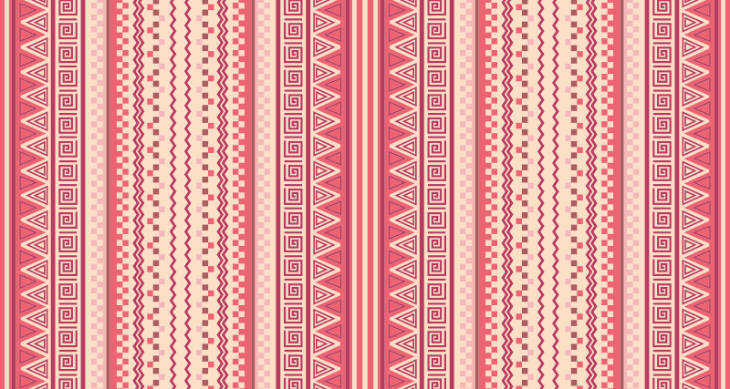 Pink striped Kilim ethnic vinyl carpet - TenStickers
