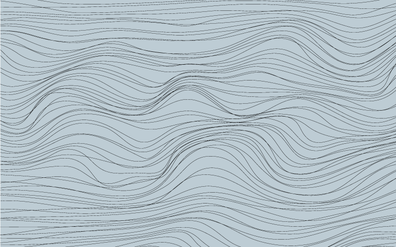 Wavy blue patterns living room vinyl carpet - TenStickers