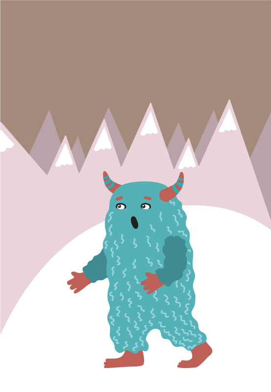 Nordic monster character kids vinyl carpet - TenStickers