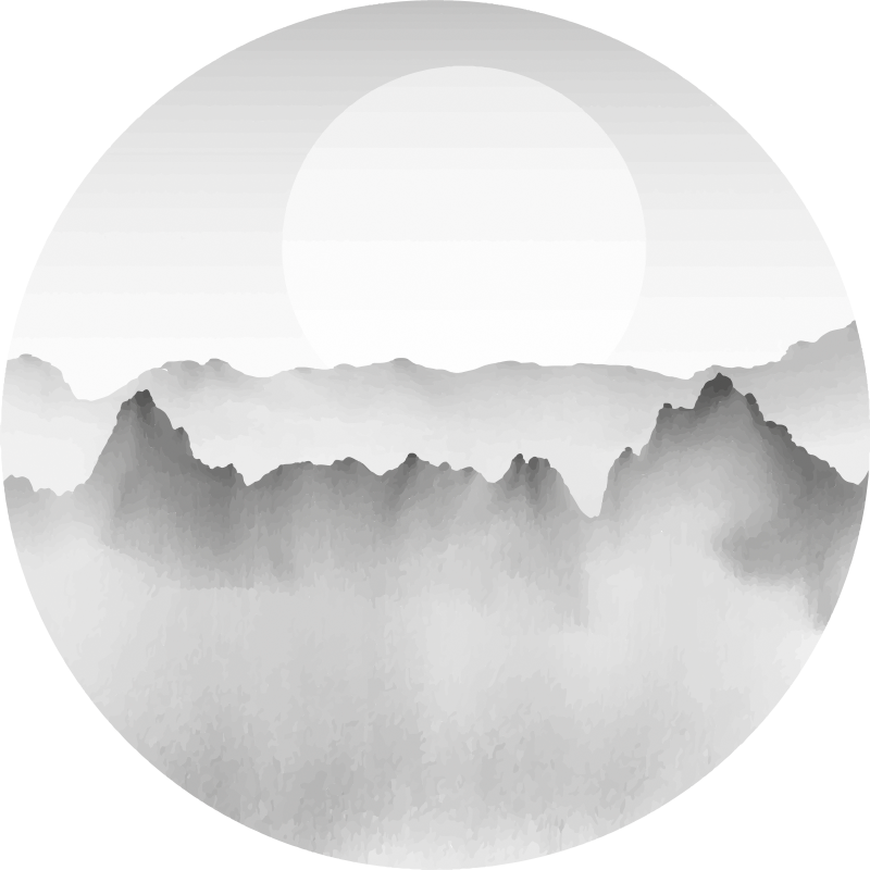 Mountain foggy landscape nature vinyl carpet - TenStickers