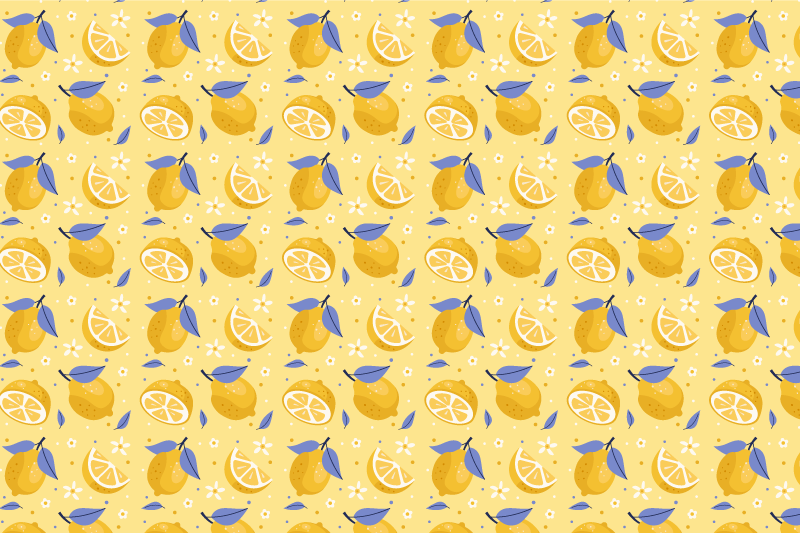 Lemon pattern delight kitchen vinyl carpet - TenStickers