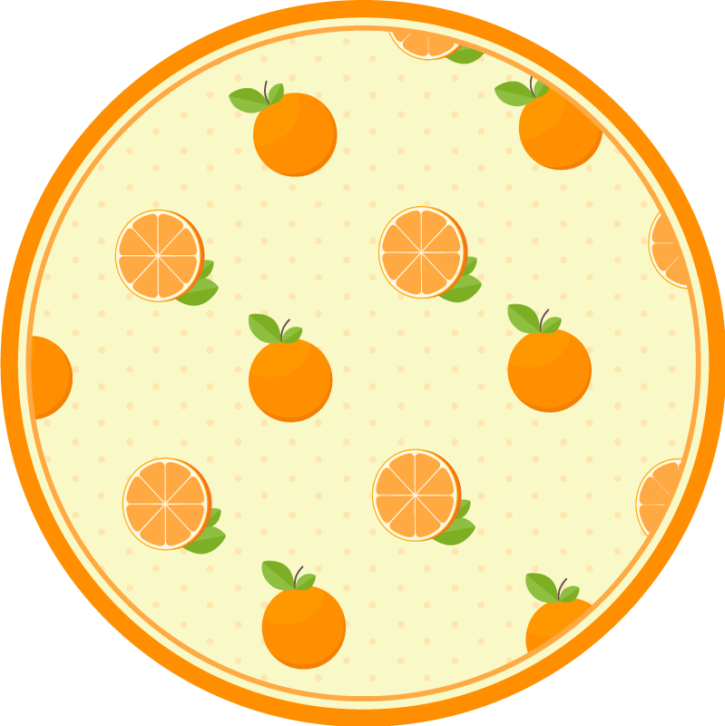 Citrus fruit illustration kitchen vinyl carpet - TenStickers