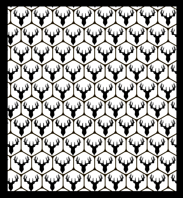 Antler pattern kitchen vinyl carpet - TenStickers