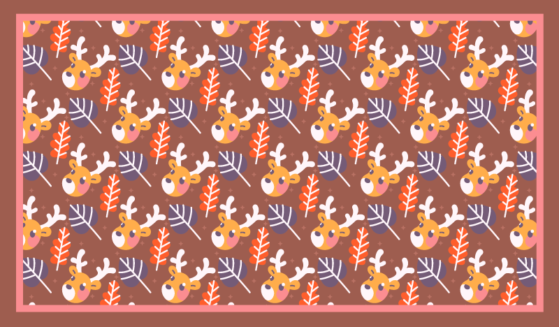 Baby deers design Christmas vinyl carpet - TenStickers