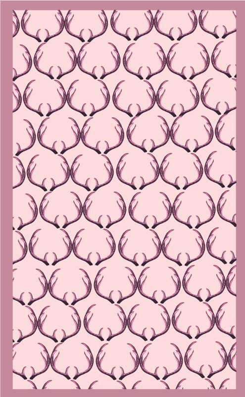 Elegant Antler Motif nordic vinyl carpet - TenStickers