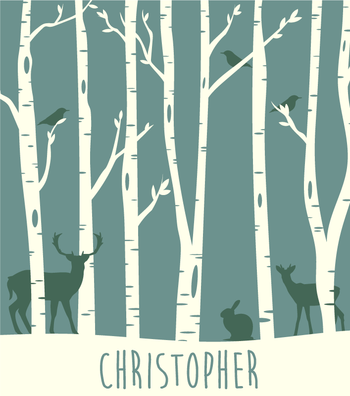 Forest Friends Theme custom vinyl carpet - TenStickers