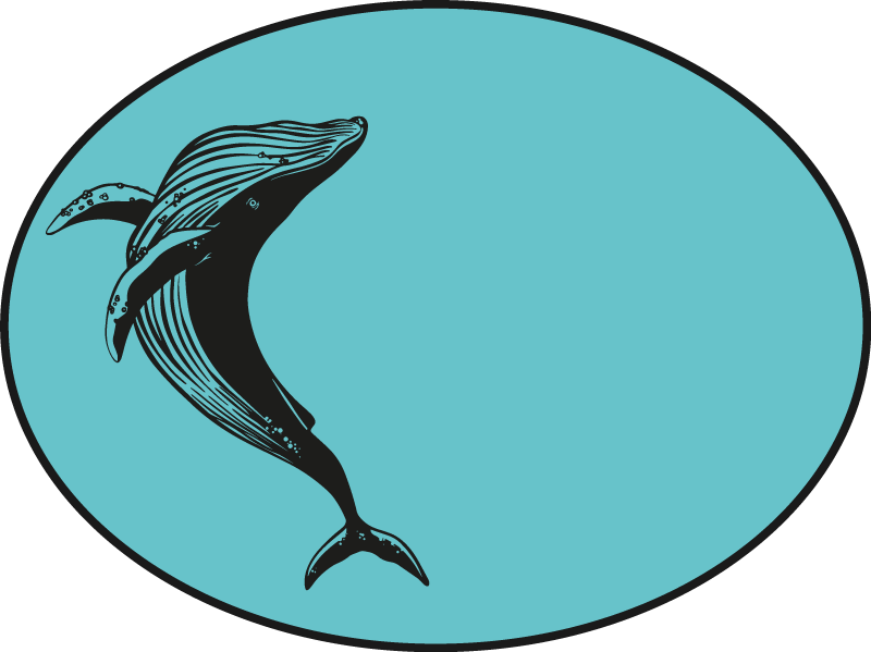 Majestic whale motif animal vinyl carpet - TenStickers