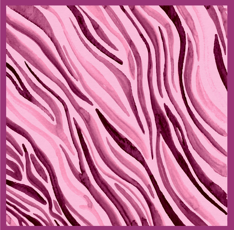 Animal print vinyl carpet in pink zebra stripes - TenStickers