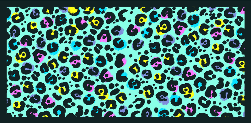 Colorful Leopard Pattern animal print vinyl carpet - TenStickers