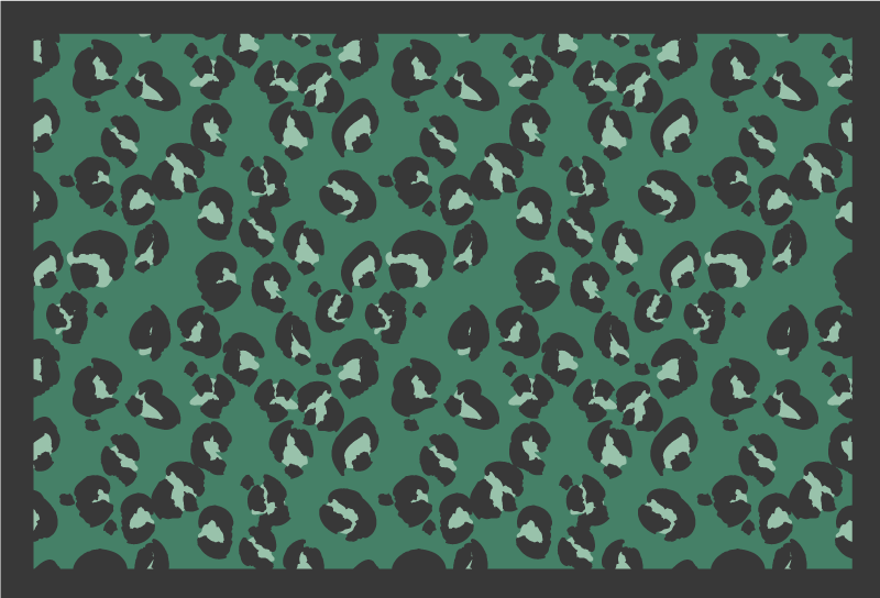 Green Leopard Pattern animal print vinyl carpet - TenStickers