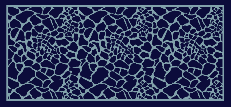 Blue giraffe pattern animal print vinyl carpet - TenStickers