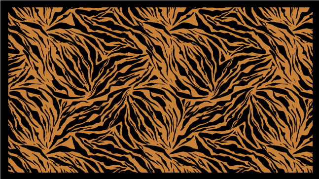 Bold Tiger Stripes animal print vinyl carpet - TenStickers