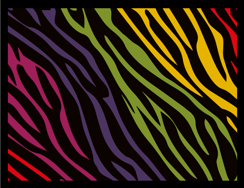 Vibrant Zebra Stripes animal print vinyl carpet - TenStickers