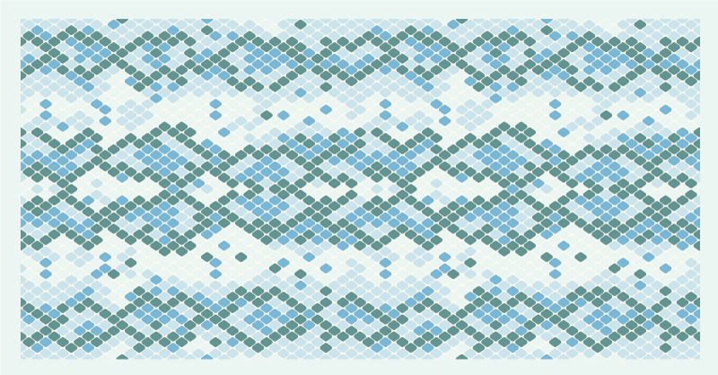 Blue tiled design mosaic vinyl carpet - TenStickers