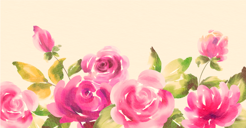 Pink floral design floral vinyl carpet - TenStickers