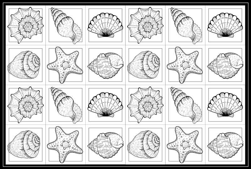 Seashell Artwork nature vinyl carpet - TenStickers