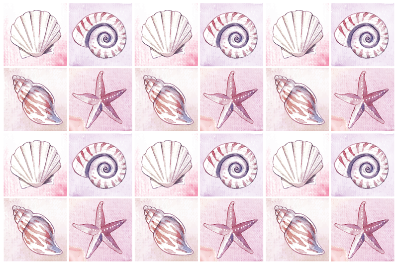 Seashell concept design living room vinyl carpet - TenStickers