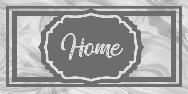 Grey greeting phrase entrance hall vinyl carpet - TenStickers