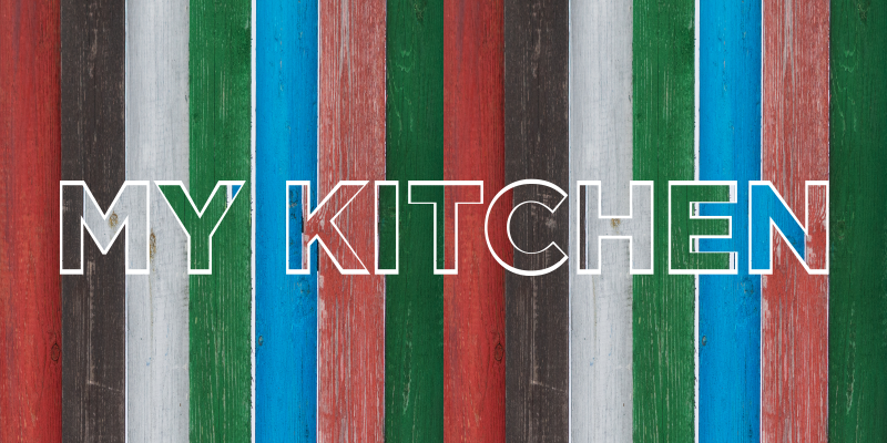 Striped colorful kitchen vinyl carpet - TenStickers