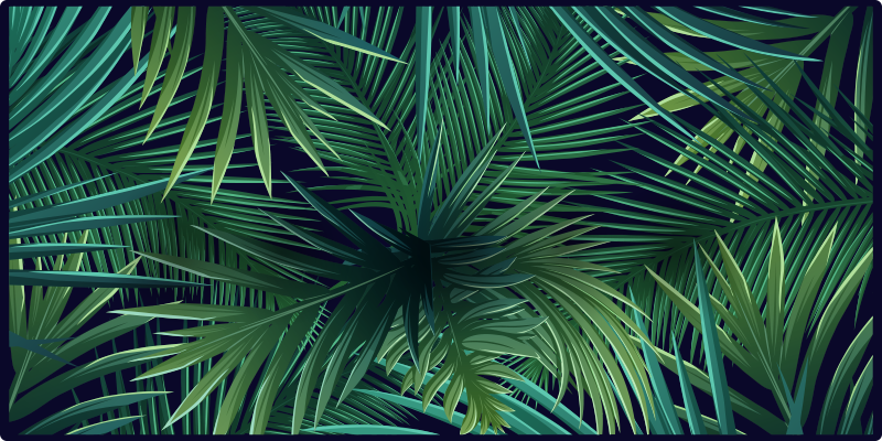 Tropical Leaf Canvas nature vinyl carpet - TenStickers