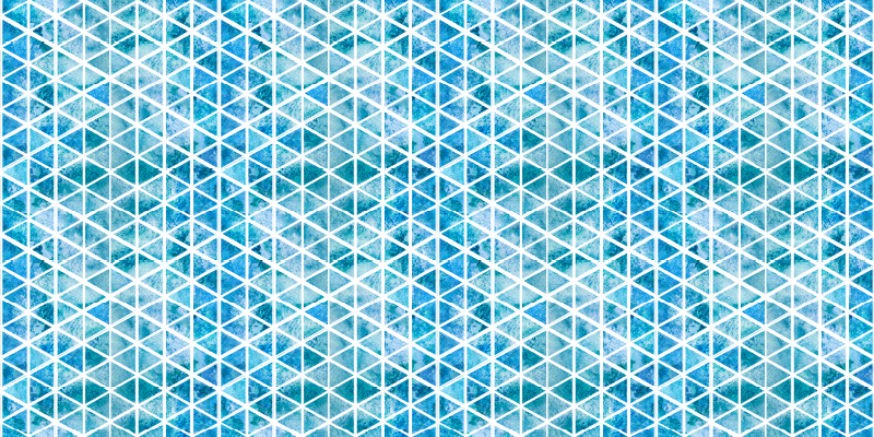 Blue triangle pattern geometric vinyl carpet - TenStickers