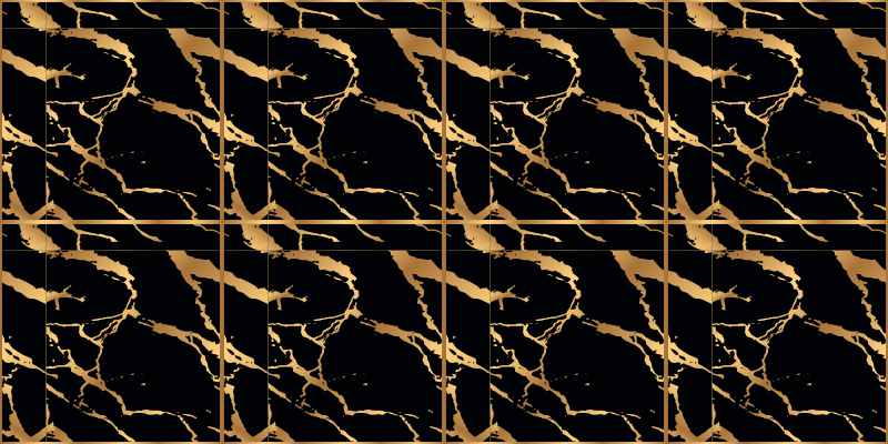 Golden flecks effect marble vinyl carpet - TenStickers