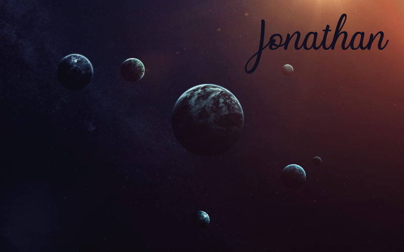 Celestial design with name teen vinyl carpet - TenStickers