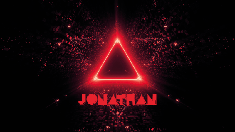 Neon triangle with name teen vinyl carpet - TenStickers