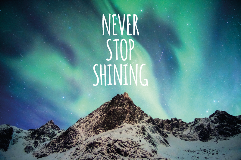 Never stop shining custom vinyl carpet - TenStickers