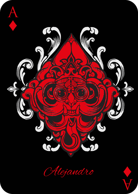Playing card with name bedroom vinyl carpet - TenStickers
