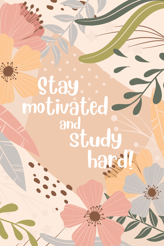 Stay motivated and study custom vinyl carpet - TenStickers