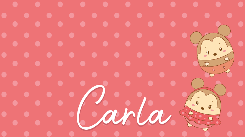 Baby mice with name kids vinyl carpet - TenStickers