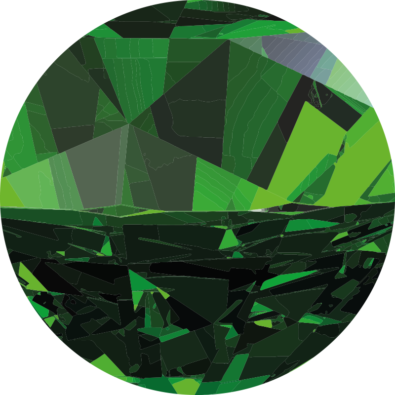 Geometric Green Facets texture vinyl carpet - TenStickers
