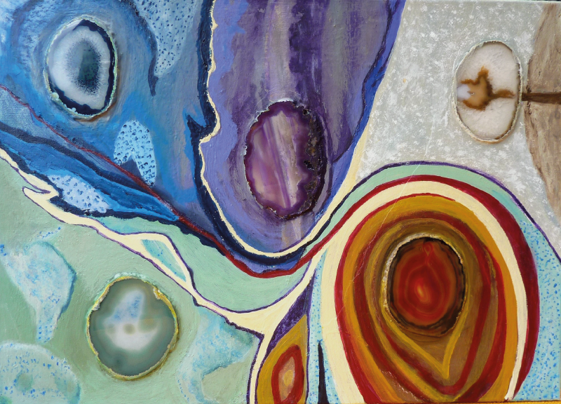 Colorful swirls marble vinyl carpet - TenStickers