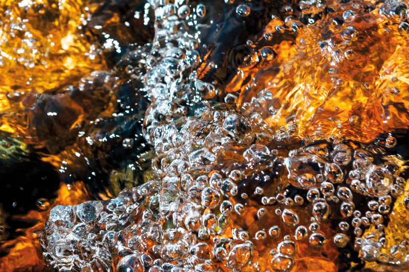 Bubbling water flow vinyl rug - TenStickers