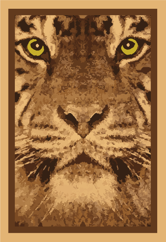 Majestic tiger face animal vinyl carpet - TenStickers