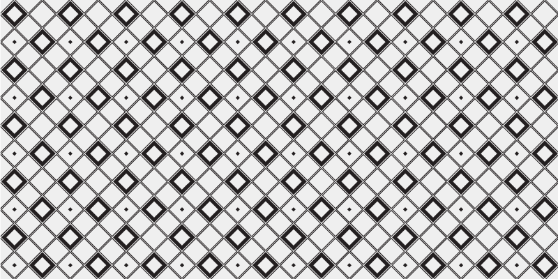 Stylish black and white squares minimalist vinyl carpet - TenStickers