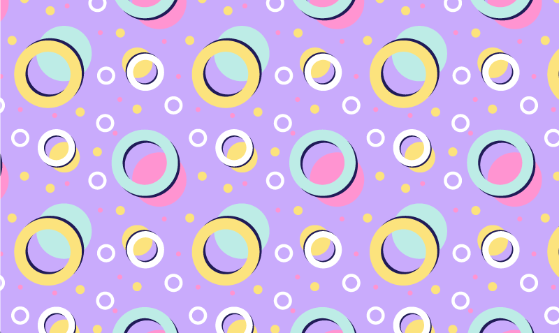 Lively circular elements kids vinyl carpet - TenStickers