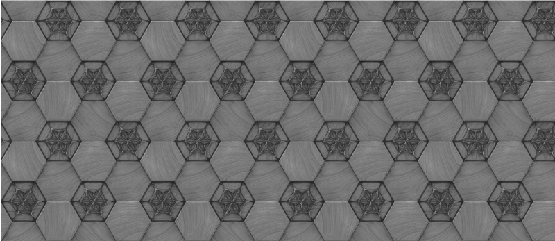Hexagonal Grey Pattern marble vinyl carpet - TenStickers