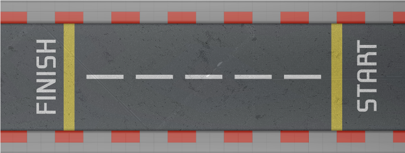 Classic race track road vinyl carpet - TenStickers