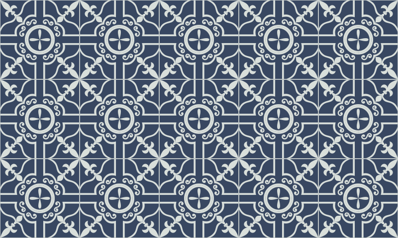 Classic tiles pattern bedroom vinyl carpet - TenStickers