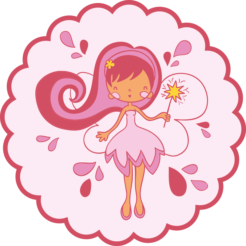 Charming Fairy Figure kids vinyl carpet - TenStickers