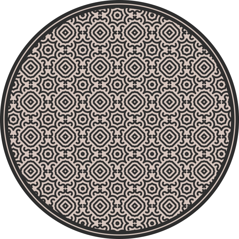 Mosaic vinyl carpet classic patterned round - TenStickers